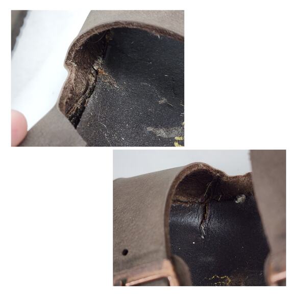 Birkenstock Sandals PARTS OR REPAIR 37EU 3US Slip On Arizona Brown Leather 240 - Picture 10 of 10